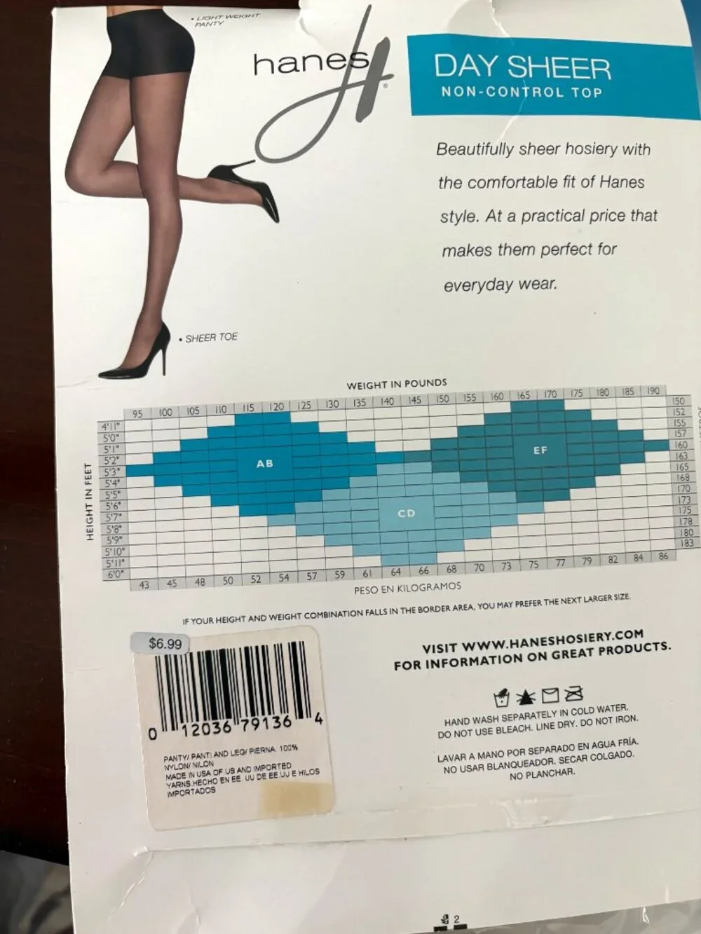 Hanes Day Sheer Two Pack of Value Pack Pantyhose - Barely There & Barely Black.